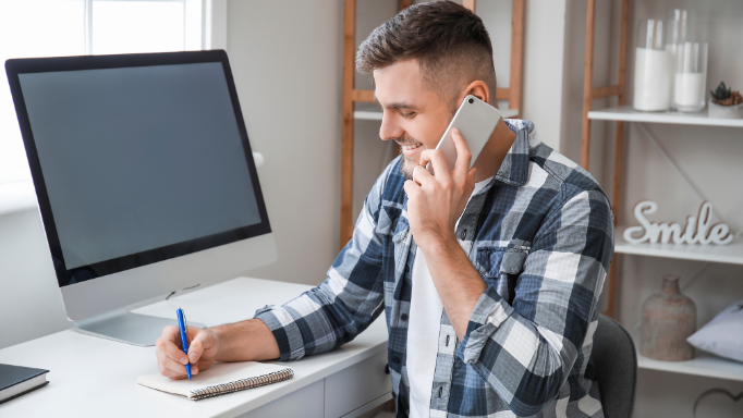 Young person researching career options